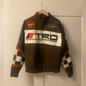 HUF x Toyota TRD Global Racing Jacket on Brown Colorway